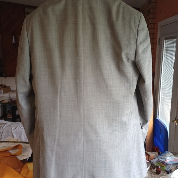 Louis Dell 'Olio Men's Silver Gray 3Btn/2Vents Suits Size 44XL W38 In33.5 - Picture 4 of 10